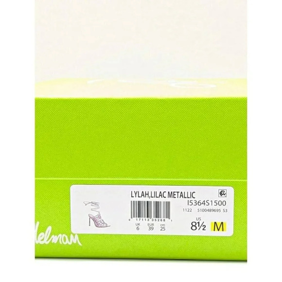 Sam Edelman Women's Lylah Strappy Heel Sandals Lilac Metallic Size 8.5 MSRP $160 - Picture 11 of 11